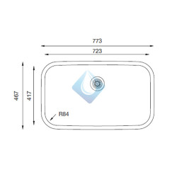 Fregadero rectangular (Medidas)