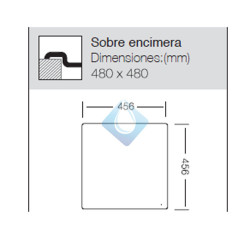 Fregadero un seno sobre encimera