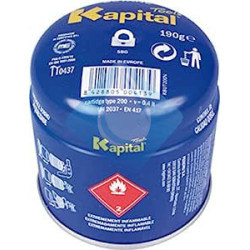 Kapital KBUT200N - Cartucho Gas Butano 190G C/Limitador