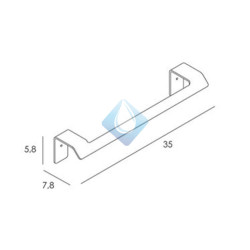 Toallero de barra baño 35 cm