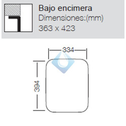 Fregadero Inox para mueble 40cm