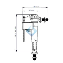 Flotador DUAL compacta para alimentación lateral o inferior