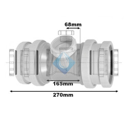 Valvula antiretorno con registro Ø 110 mm