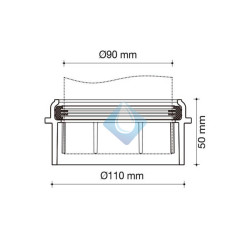 Adaptador para codo salida  WC D110-90mm