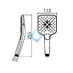 Grifo para bañera ducha acabado cepillado