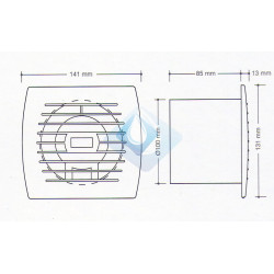 Extractor electrico rejilla ventilación  air Ø100 mm