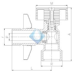 Llave escuadra lavadora M 1/2" x M 3/4"  GENEBRE