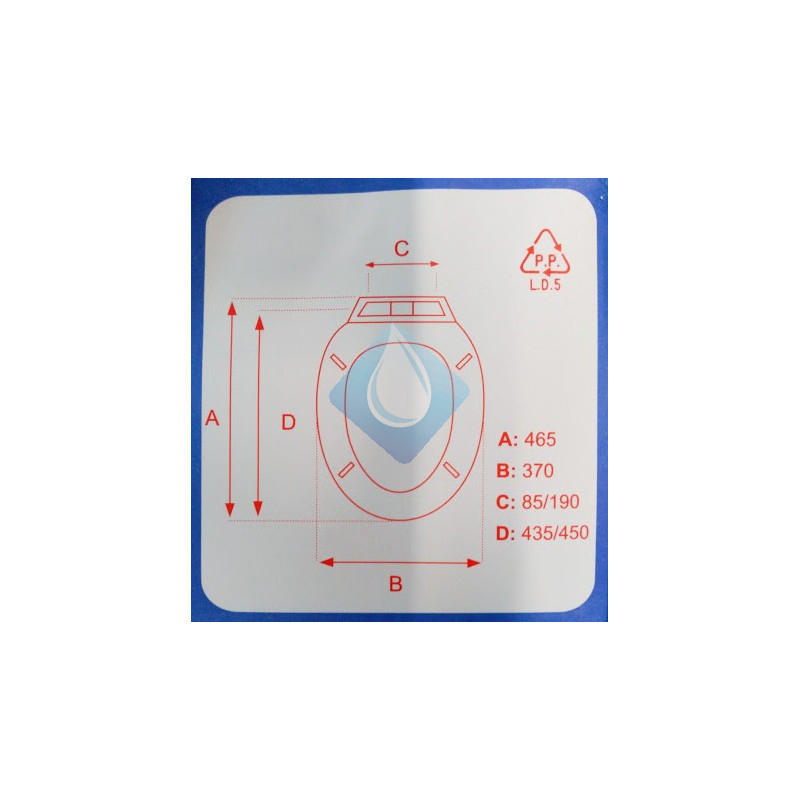 TAPA INODORO UNIVERSAL MODELO CONTINENTAL BLANCA 