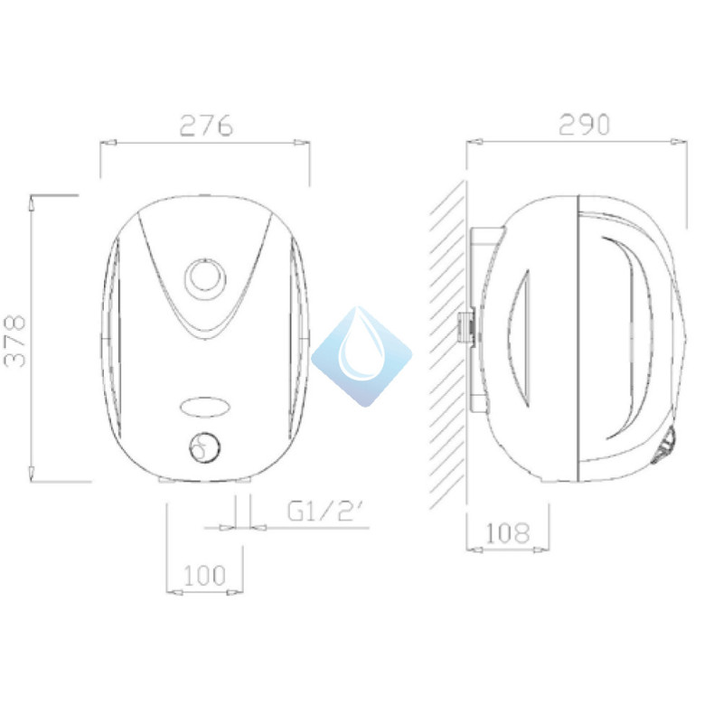 Termo elektrico 10 litros, Nofer