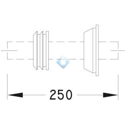 Abrazadera para tubos de descarga 26x28 mm