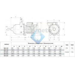 Bomba centrifuga Multicelular MHI-180T 230/400V 1.8CV 3.2A veneto