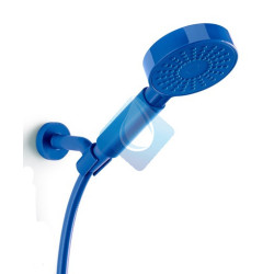 Kit ducha ONE 1 Jet mango + manguera flexo + soporte ducha azul blue