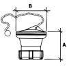 Válvula con tapón y cadena 1 1/2" cromo