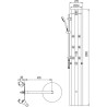 Columna de ducha termostática AVAN-TRES Ducha fija anticalcárea Ø 250 mm