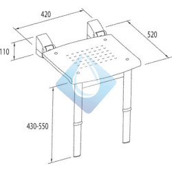 Asiento de ducha con patas