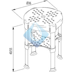 Asiento de ducha con patas