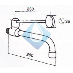 Grifo maneta medical fijo frontal cierre disco ceramico