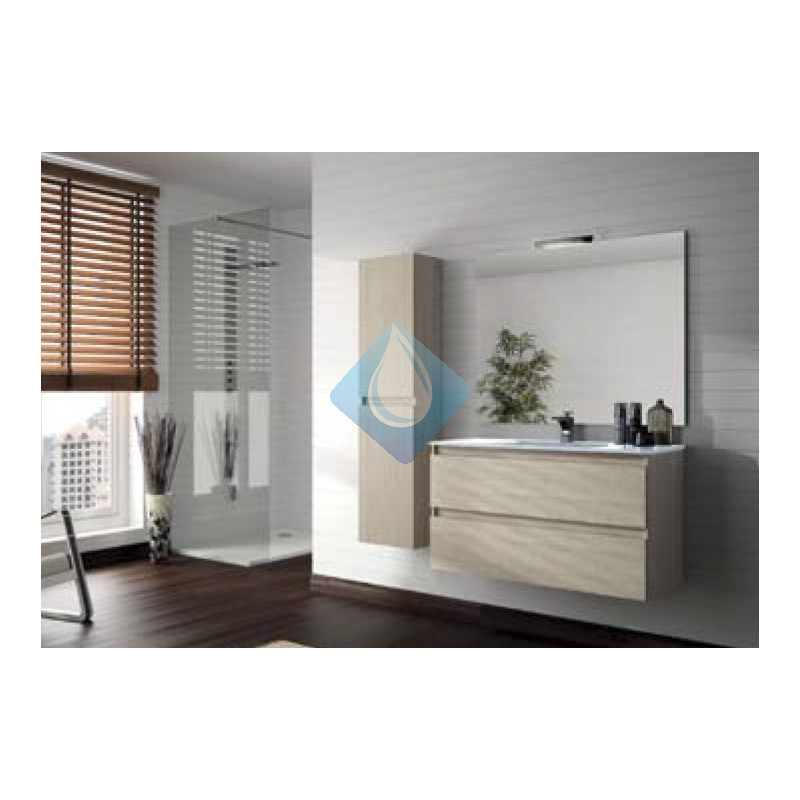 Mueble + Lavabo + Espejo acabado blanco