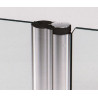 Mampara ducha 105 Fijo + abatible  vidrio transparente 6/6 mm acabado cromo