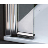 Mampara ducha 85 abatible 180º  vidrio transparente 6 mm acabado cromo