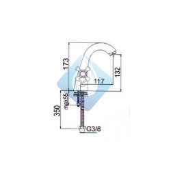 Monobloc lavabo c/válvula clic-clac Beŀla Bronce