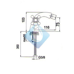 Monobloc lavabo c/válvula clic-clac Beŀla Bronce