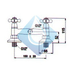 Monobloc bidé c/válvula clic-clac Beŀla Bronce